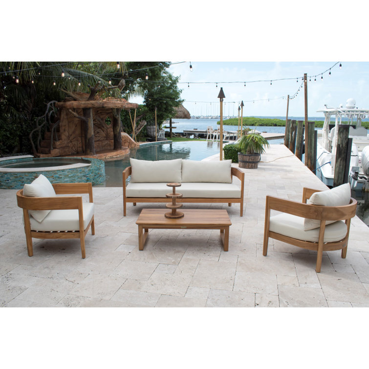 Panama Jack Bali Teak 5Piece Seating Set Wayfair